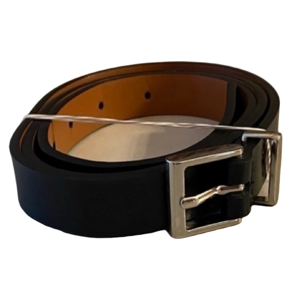 Halogen black leather trouser fit belt size Medium Like New